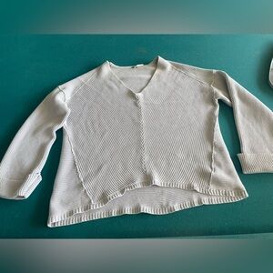 Free People La Brea Oversized V-neck Sweater in Large